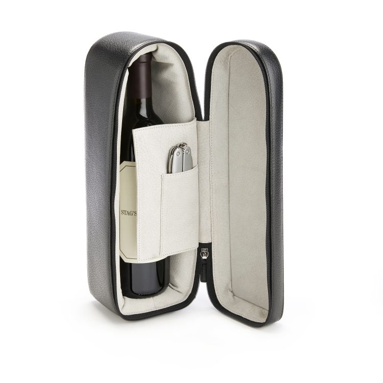 Single Wine Bottle Carrying Case black