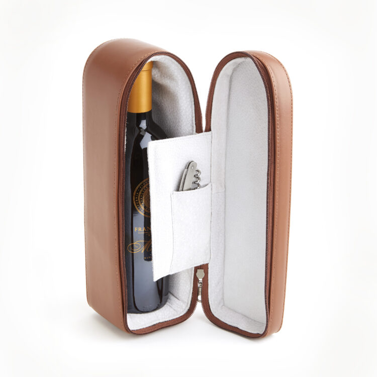 Single Wine Bottle Carrying Case black